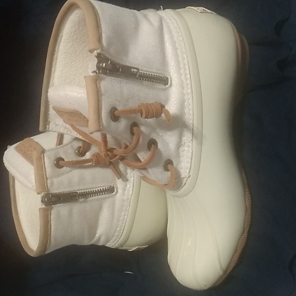 SALE! Sperry Sparkle Duck Boots Sz.6.5M Gently Worn - Picture 9 of 15
